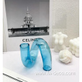 Custom Retro glass candle holder colored candlestick set